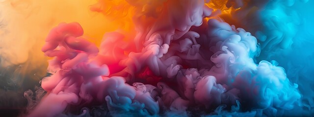 Fototapeta premium Colorful Clouds of Pink and Blue Smoke