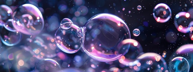 Magical Bubbles with Sparkling Lights