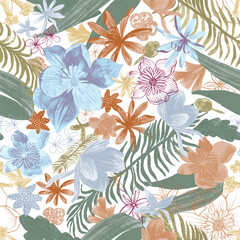 seamless floral pattern design 