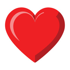 The heart emblem in a current design vector illustration.