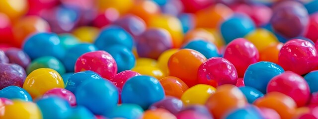 Close-Up of Colorful Balls in Soft Focus