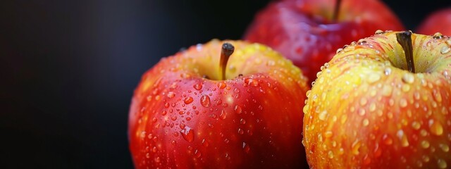 Close-Up of Shiny Red Apples