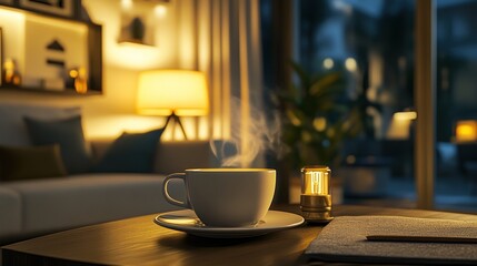 Cozy Evening with a Warm Drink