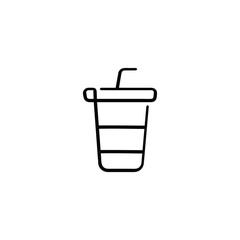 Drink Cup Line Style Icon Design