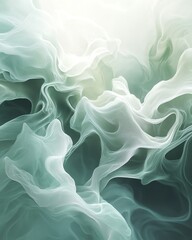 Obraz premium AIgenerated abstract art from the essence of water, with dynamic wavelike patterns, blending light and shadow, and creating a calming, fluid atmosphere