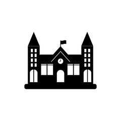 simple school building icon design