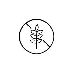 Gluten Free Line Style Icon Design