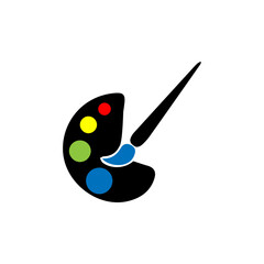 simple icon of coloring brush