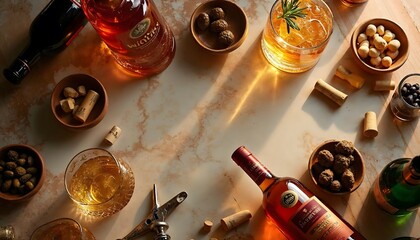 Here are some different styles of flat lay photography that can be used.
