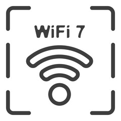 Flat symbol of free wifi zone