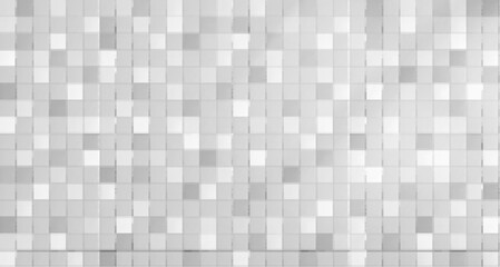 Mosaic swimming pool tile pattern in various grayscale shades - square ceramic elements for modern pixel design with light and dark tones. Seamless aquatic texture for bathroom walls, spa decoration.