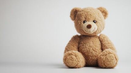 Obraz premium Isolated brown teddy bear on white background