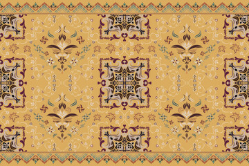 Vintage Arabic pattern.Persian colored carpet.Rich ornament for fabric design,handmade,interior decoration,textiles.Abstract design of persian carpet with geometric ornament.Moroccan style background.