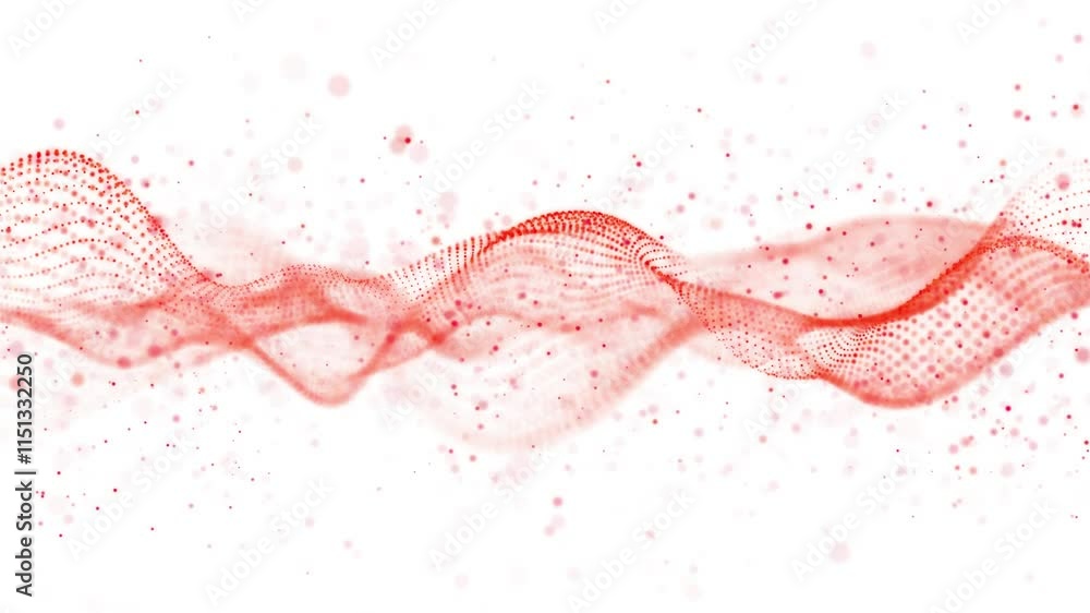 Aufkleber orange glowing circles particles wave and dust at the center of a white background, bokeh effect, ho