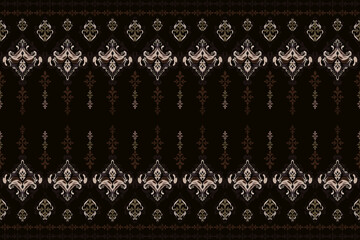 Motifs African boho paisley Floral Ikat pattern embroidery border. Ethnic ikat floral Ethnic Indian Pattern Ikat pattern Ethnic Pattern.Border indian floral Aztec embroidery border seamless patterns.