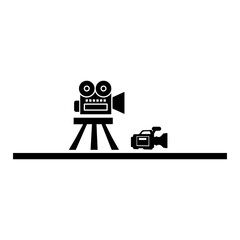 Obraz premium camera icon. video camera symbol. movie sign vector illustration eps10