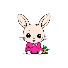 simple icon design rabbit vectors illustration