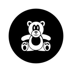 teddy bear simple icon , vectors