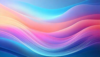 Obraz premium Vibrant Holographic Gradient with Smooth Pastel Tones Blending Seamlessly