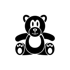 teddy bear simple icon , vectors