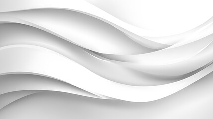 Obraz premium Abstract white wavy shapes.
