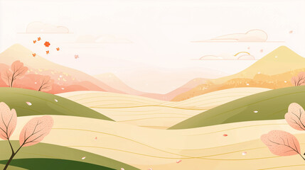 Obraz premium 和柄-雲と桜