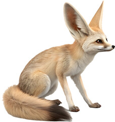 Fototapeta premium Charming and playful Fennec Foxes cartoon clipart, ideal for animal-themed illustrations.