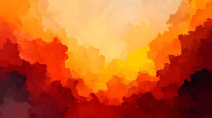 Obraz premium A Vibrant Kaleidoscope of Colors: Abstract Art Portraying a Breathtaking Sunrise of Warm Hues. Color Therapy Month Concept