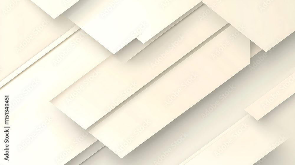 Leinwandbilder abstract geometric pattern of overlapping light beige rectangles.
