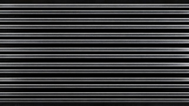Metal vent grille, horizontal parallel bars, dark background.