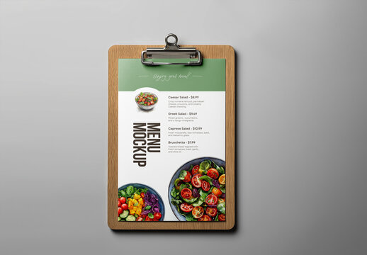 Elegant and Editable Menu PSD Mockup for Professional Use - Perfect for Restaurant Branding, Digital Presentations, and Creative Design Projects, Generated with AI