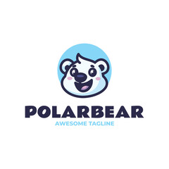 Polar Bear Simple Mascot Logo