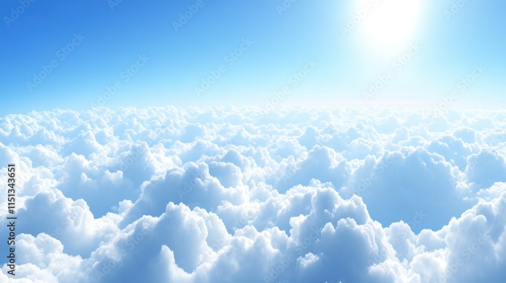 Poster a horizon filled with wispy clouds under the soft light of dusk, designed for delicate text placemen