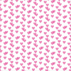 seamless pattern with pink hearts