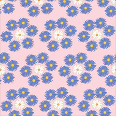 seamless pattern with camomiles