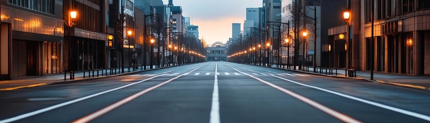 Empty Hiroshima city streets moments before the explosion, nuclear bomb, haunting calm