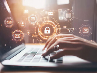 Naklejka premium Revolutionizing digital safety with cutting-edge encryption and reliable cybersecurity measures