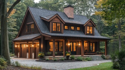Saltbox home with a traditional design.