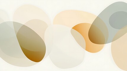 Abstract, flowing, soft shapes, blended colors, smooth transitions.