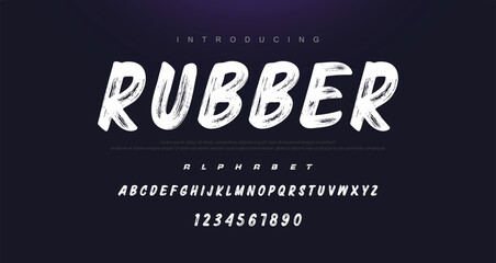 Vector brush style font, alphabet, and typeface