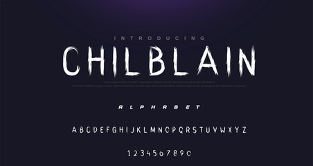 Obraz premium Vector brush style font, alphabet, and typeface