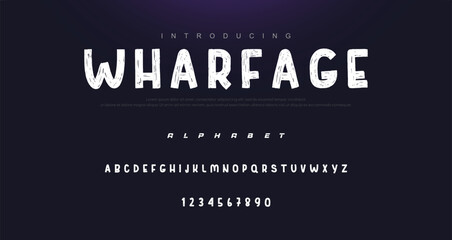 Vector brush style font, alphabet, and typeface