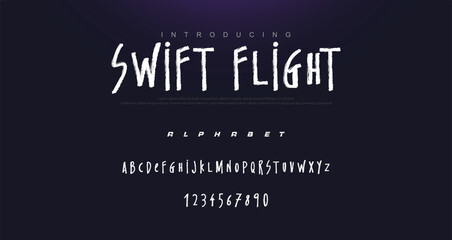 Vector brush style font, alphabet, and typeface