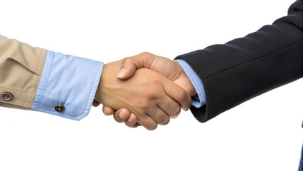 handshake isolated on white background