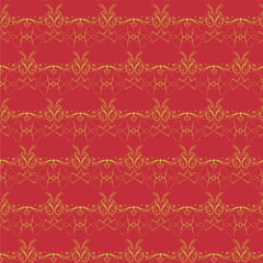 seamless pattern with red flowers