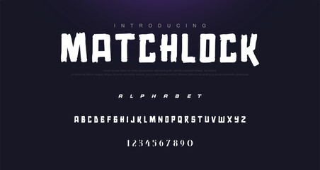 Vector brush style font, alphabet, and typeface