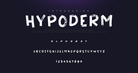 Vector brush style font, alphabet, and typeface