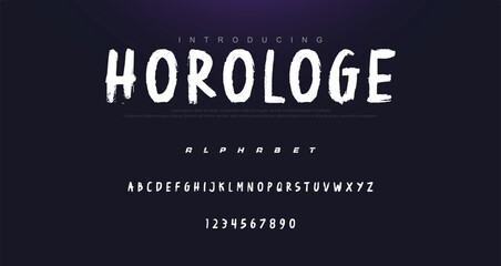 Vector brush style font, alphabet, and typeface