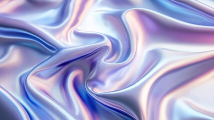 Obraz premium A realistic foil surface on a white holographic background, accented by pearlescent gradients and subtle texture details.