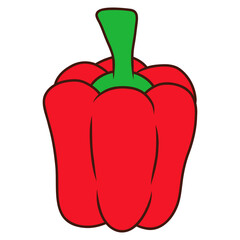 red bell pepper illustration